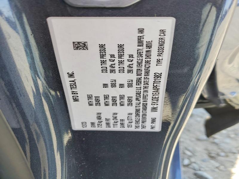 54294846 :رقم المزاد ، 5YJ3E1EA4PF701982 vin ، 2023 Tesla Model 3 مزاد بيع
