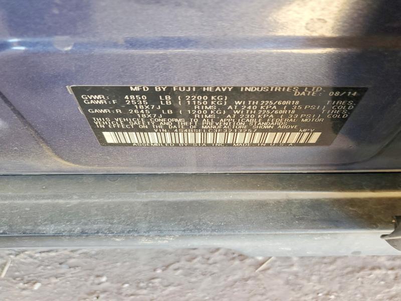 Продажа на аукционе авто 2015 Subaru Outback, vin: 4S4BSELC3F3213257, номер лота: 52928476