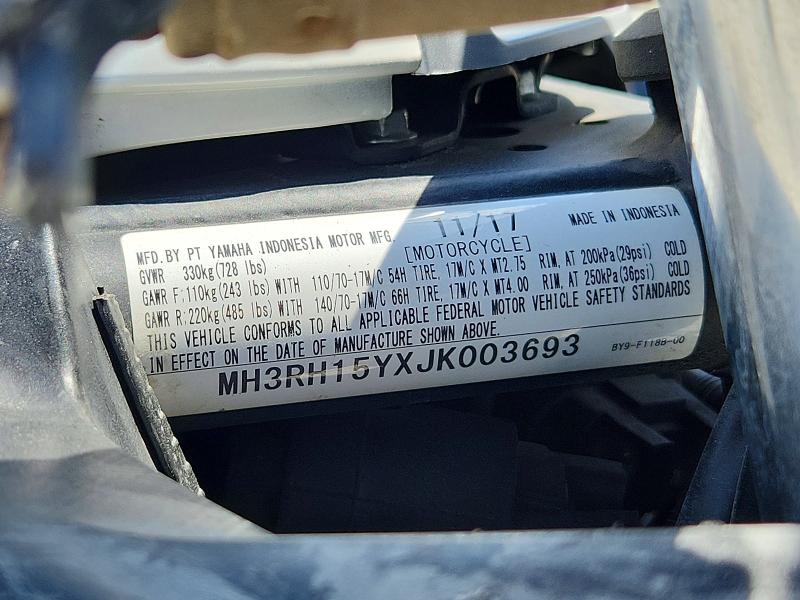 Продаж на аукціоні авто 2018 Yamaha Yzfr3, vin: MH3RH15YXJK003693, номер лоту: 52233226