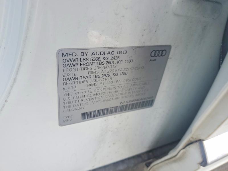 Aukcja sprzedaży 2013 Audi Q5, vin: WA1LFAFP4DA082489, numer aukcji: 54911966