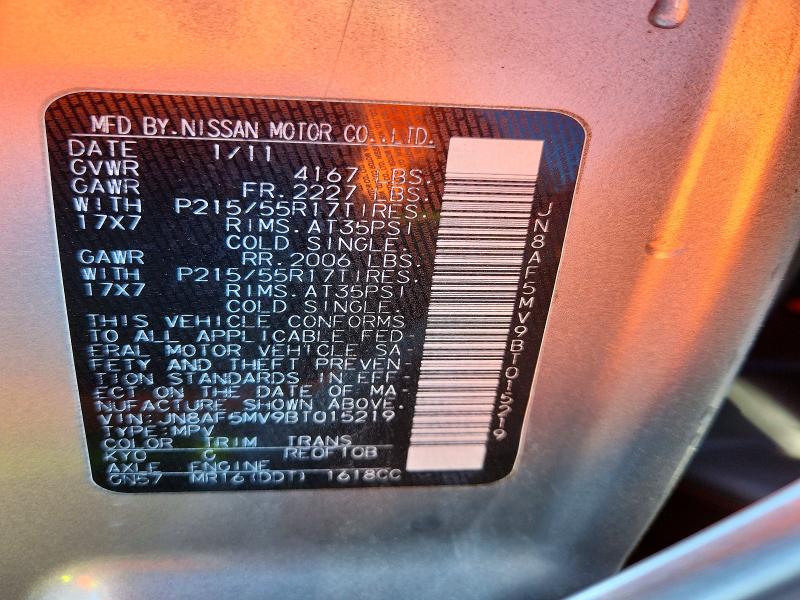 Aukcja sprzedaży 2011 Nissan Juke, vin: JN8AF5MV9BT015219, numer aukcji: 51034036