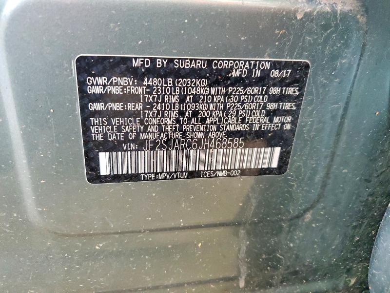 Продажа на аукционе авто 2018 Subaru Forester, vin: JF2SJARC6JH468585, номер лота: 55048066