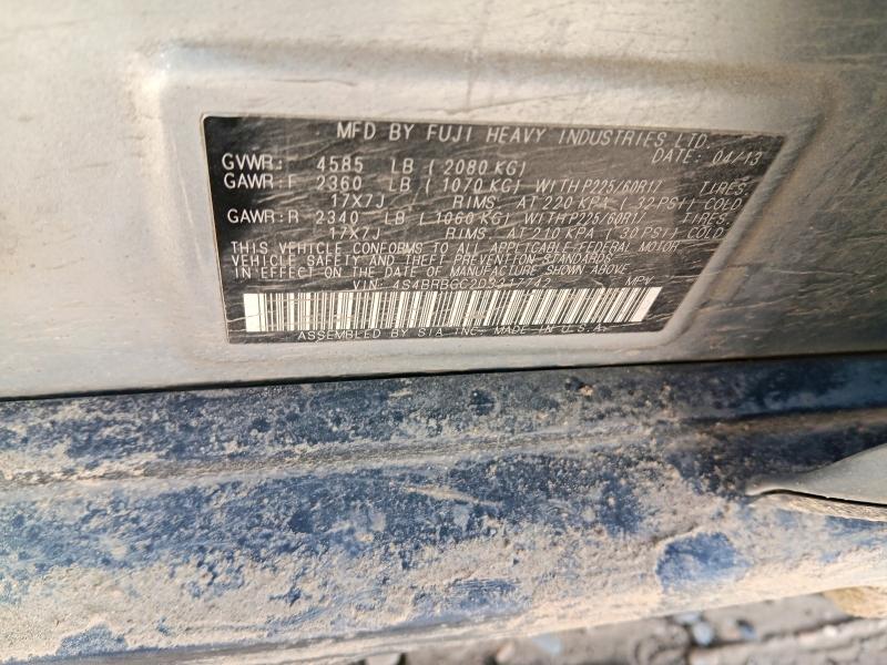 55106786 :رقم المزاد ، 4S4BRBGC2D3317742 vin ، 2013 Subaru Outback مزاد بيع