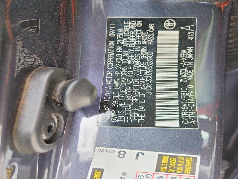 Продаж на аукціоні авто 2011 Toyota Prius, vin: JTDKN3DU7B5323900, номер лоту: 54050676