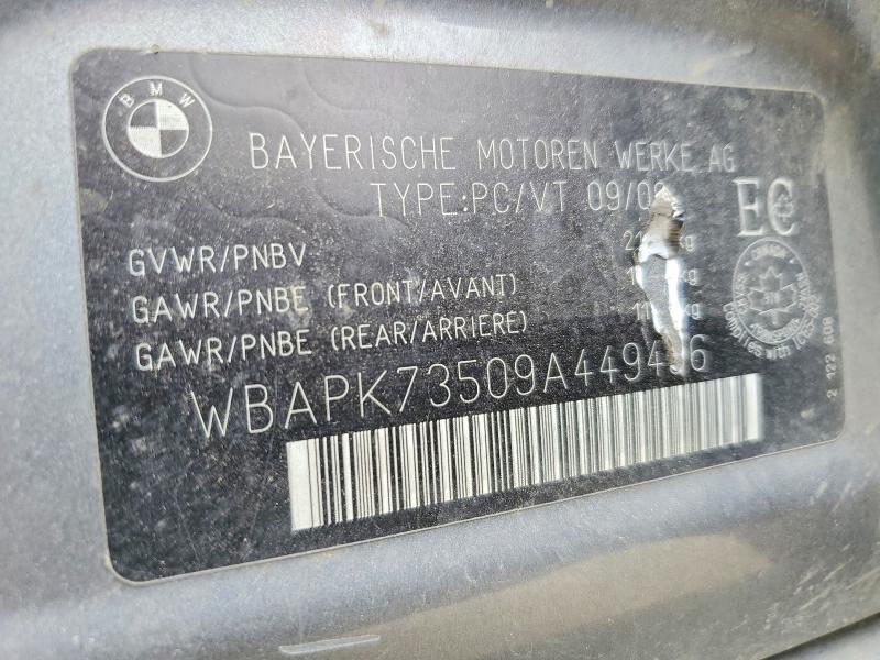 Продажа на аукционе авто 2009 Bmw 328, vin: WBAPK73509A449496, номер лота: 55240096