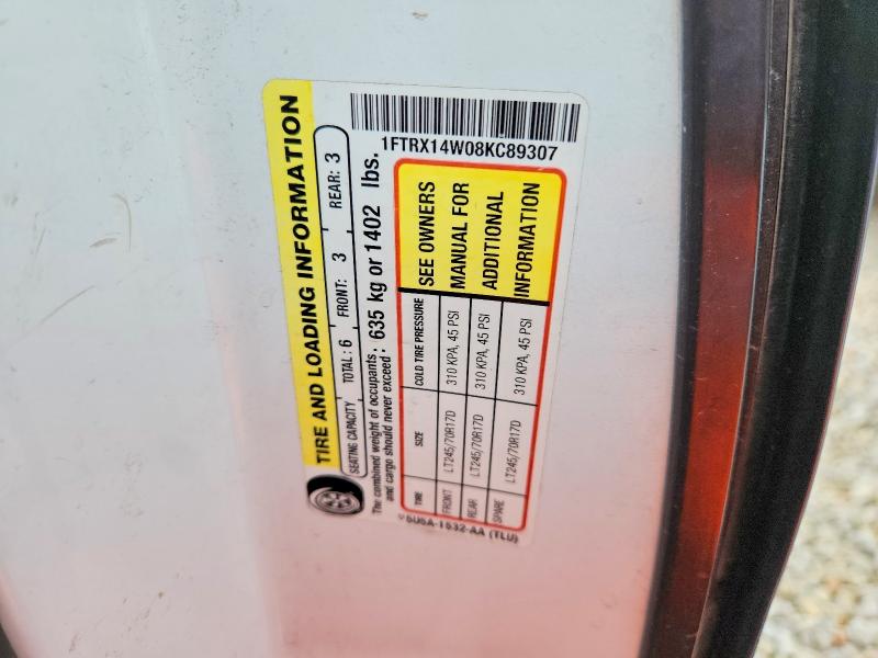 52005296 :رقم المزاد ، 1FTRX14W08KC89307 vin ، 2008 Ford F150 مزاد بيع