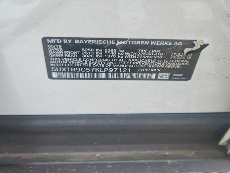Aukcja sprzedaży 2019 Bmw X3, vin: 5UXTR9C57KLP97121, numer aukcji: 54899016