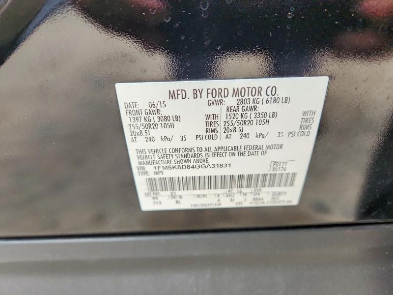 Продажа на аукционе авто 2016 Ford Explorer, vin: 1FM5K8D84GGA31831, номер лота: 53348486