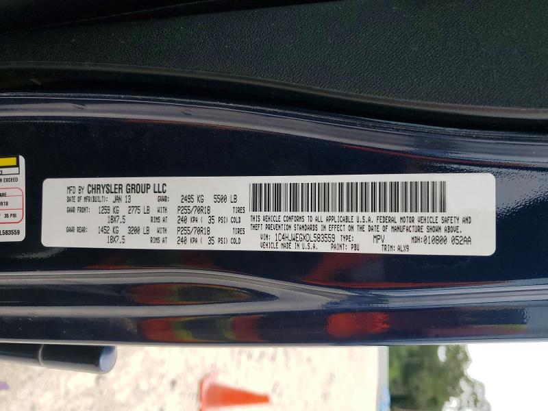 2013 Jeep Wrangler Unlimited მანქანა იყიდება აუქციონზე, vin: 1C4HJWEGXDL583559, აუქციონის ნომერი: 52501376
