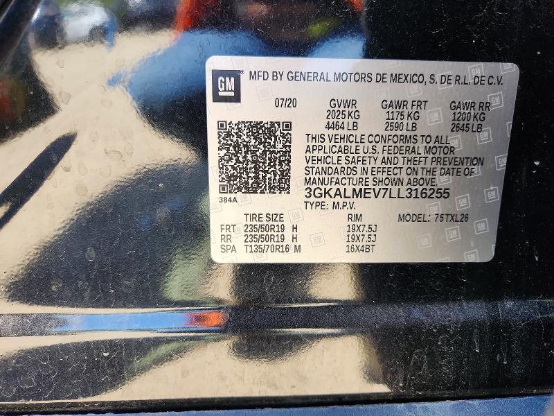 Aukcja sprzedaży 2020 Gmc Terrain, vin: 3GKALMEV7LL316255, numer aukcji: 51780526