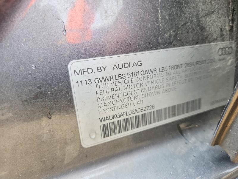 Aukcja sprzedaży 2014 Audi S4, vin: WAUKGAFL0EA082726, numer aukcji: 55109106