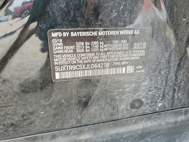 52945586 :رقم المزاد ، 5UXTR9C5XJLD64278 vin ، 2018 Bmw X3 مزاد بيع