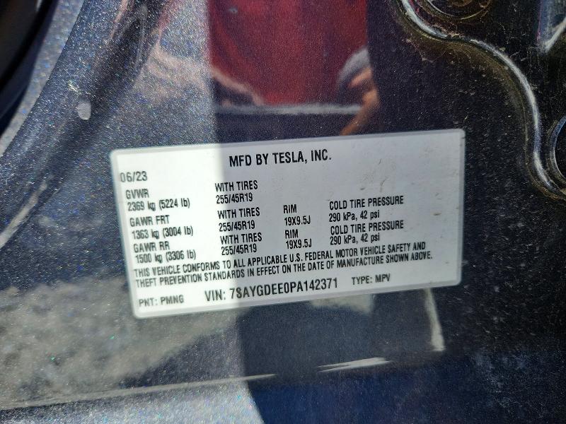 Продаж на аукціоні авто 2023 Tesla Model Y, vin: 7SAYGDEE0PA142371, номер лоту: 53611926