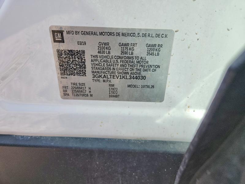 Aukcja sprzedaży 2019 Gmc Terrain, vin: 3GKALTEV1KL344030, numer aukcji: 53773396