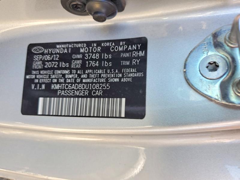 Продаж на аукціоні авто 2013 Hyundai Veloster, vin: KMHTC6AD8DU108255, номер лоту: 53214596