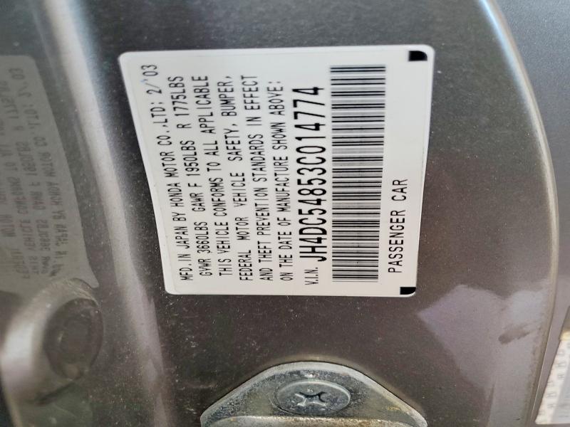 Aukcja sprzedaży 2003 Acura Rsx, vin: JH4DC54853C014774, numer aukcji: 53338656