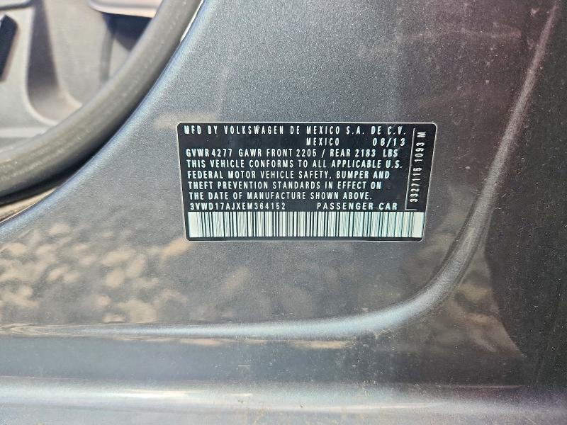 Продаж на аукціоні авто 2014 Volkswagen Jetta, vin: 3VWD17AJXEM364152, номер лоту: 55339346