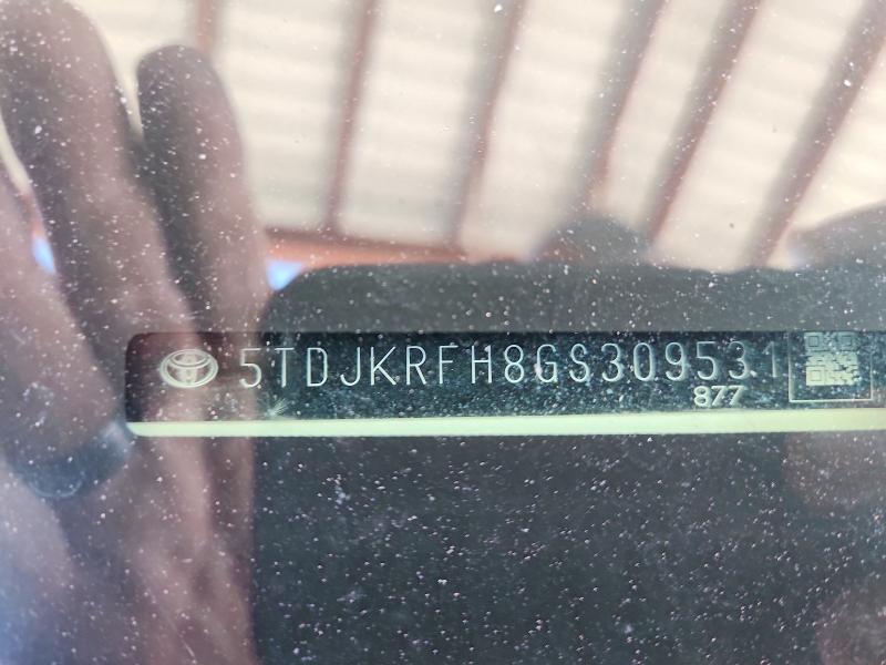 54828236 :رقم المزاد ، 5TDJKRFH8GS309531 vin ، 2016 Toyota Highlander مزاد بيع