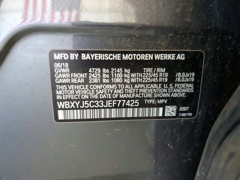 Продажа на аукционе авто 2018 Bmw X2, vin: WBXYJ5C33JEF77425, номер лота: 52371996