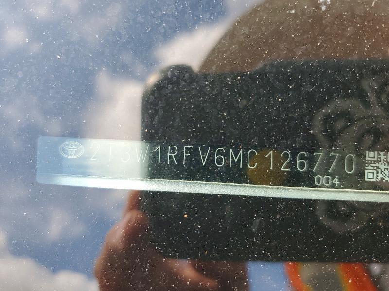 Продажа на аукционе авто 2021 Toyota Rav4, vin: 2T3W1RFV6MC126770, номер лота: 54947216