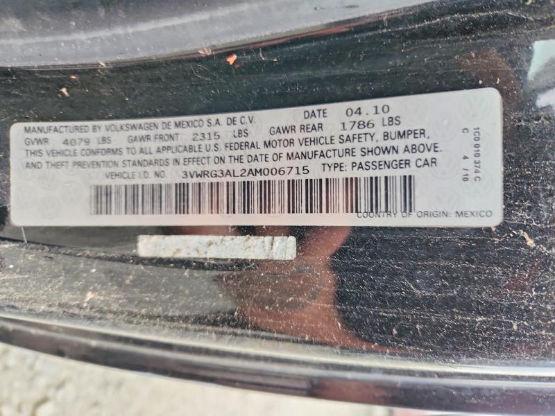 54980656 :رقم المزاد ، 3VWRG3AL2AM006715 vin ، 2010 Volkswagen New Beetle مزاد بيع