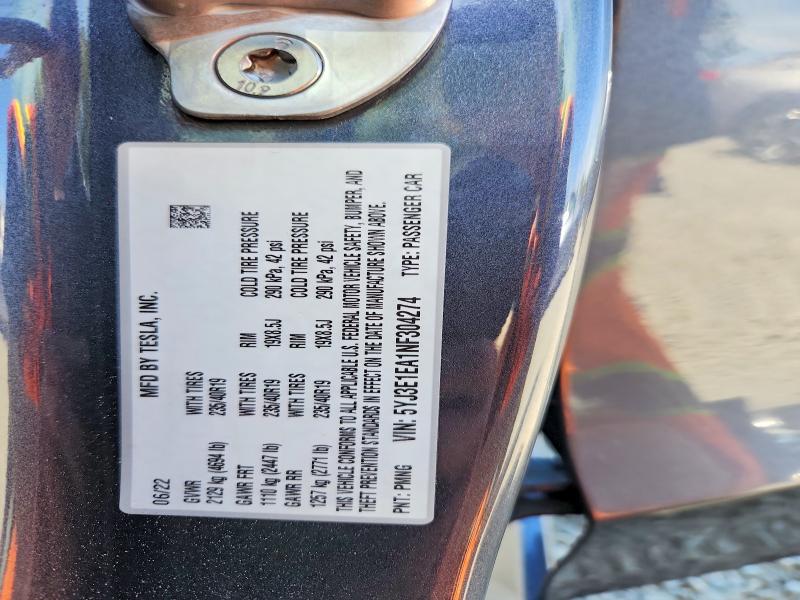 Продаж на аукціоні авто 2022 Tesla Model 3, vin: 5YJ3E1EA1NF304274, номер лоту: 53471626
