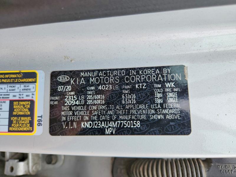 2021 Kia Soul მანქანა იყიდება აუქციონზე, vin: KNDJ23AU4M7750158, აუქციონის ნომერი: 52755916