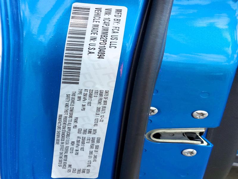 2023 Jeep Cherokee მანქანა იყიდება აუქციონზე, vin: 1C4PJMMB2PD104894, აუქციონის ნომერი: 53728276