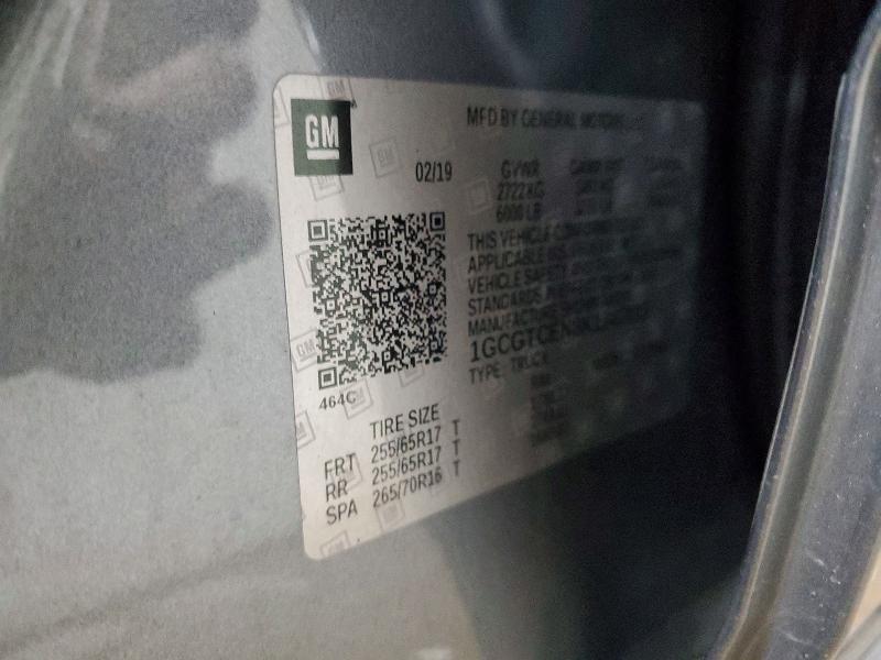 Продажа на аукционе авто 2019 Chevrolet Colorado, vin: 1GCGTCEN8K1247033, номер лота: 52146856