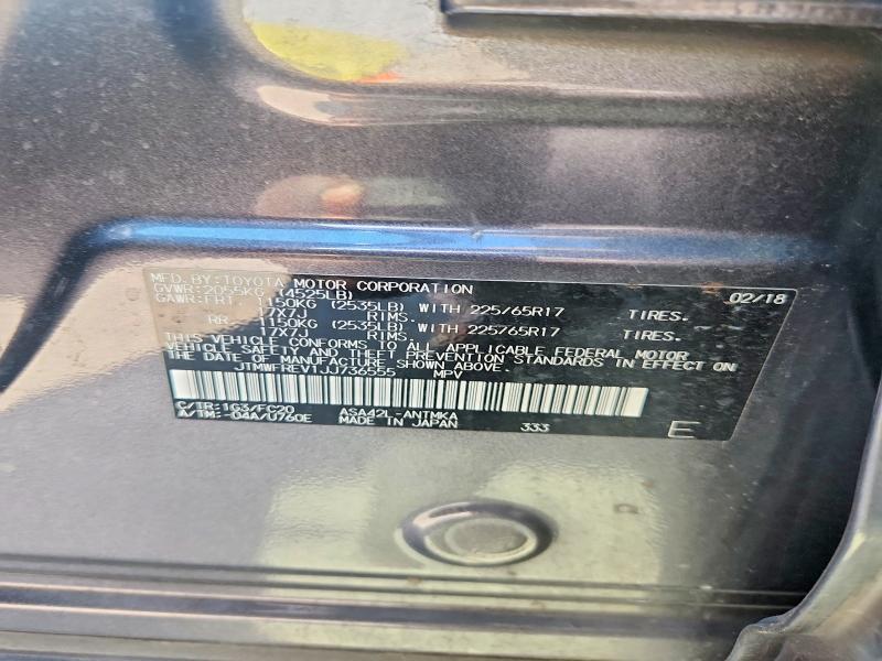 2018 Toyota Rav4 მანქანა იყიდება აუქციონზე, vin: JTMWFREV1JJ736555, აუქციონის ნომერი: 53792666