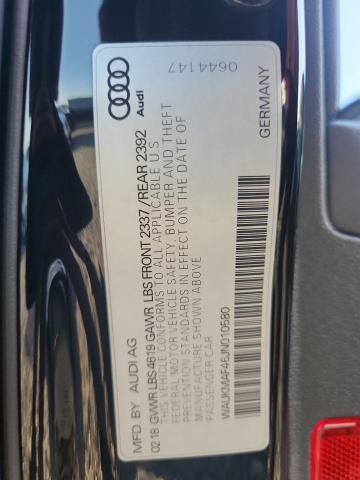 2018 Audi A4 მანქანა იყიდება აუქციონზე, vin: WAUKMAF46JN010580, აუქციონის ნომერი: 54089966
