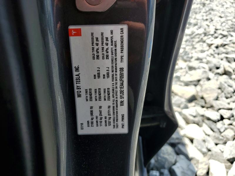 54470996 :رقم المزاد ، 5YJ3E1EA4JF059108 vin ، 2018 Tesla Model 3 مزاد بيع