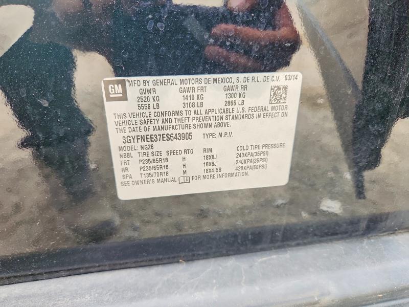 54272966 :رقم المزاد ، 3GYFNEE37ES643905 vin ، 2014 Cadillac Srx مزاد بيع