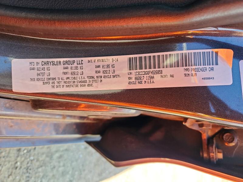 Продаж на аукціоні авто 2015 Chrysler 200, vin: 1C3CCCBG6FN526858, номер лоту: 54422966
