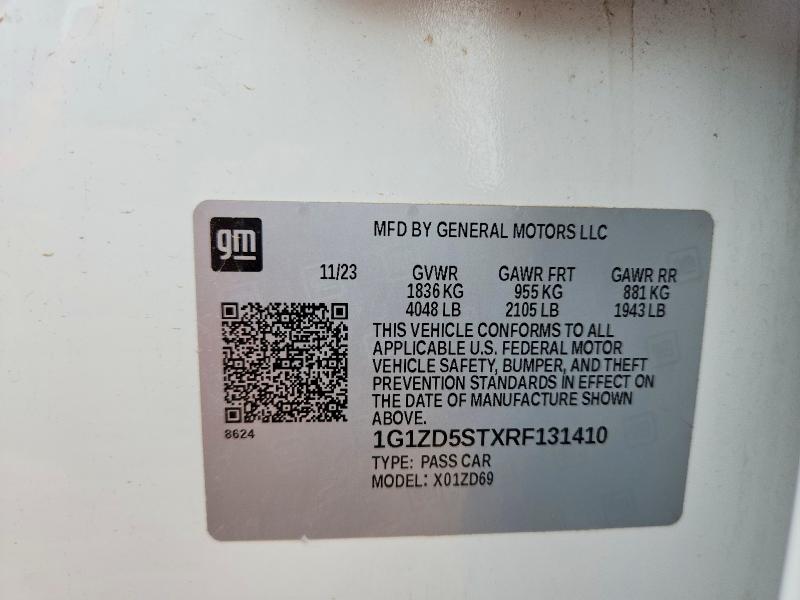 Aukcja sprzedaży 2024 Chevrolet Malibu, vin: 1G1ZD5STXRF131410, numer aukcji: 55690206