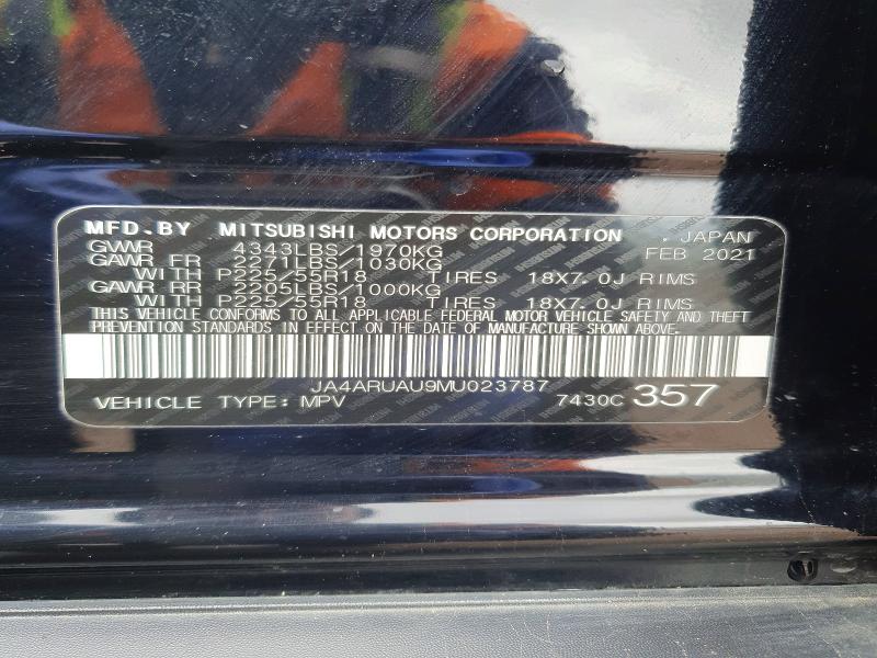 Продаж на аукціоні авто 2021 Mitsubishi Outlander Sport, vin: JA4ARUAU9MU023787, номер лоту: 51900046
