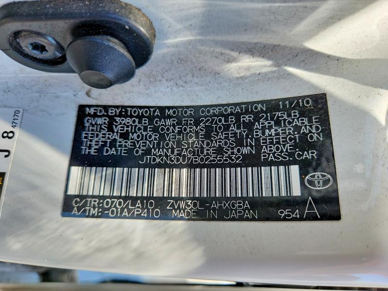 52744686 :رقم المزاد ، JTDKN3DU7B0255532 vin ، 2011 Toyota Prius مزاد بيع