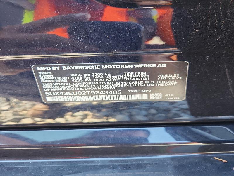 Продажа на аукционе авто 2026 Bmw X5, vin: 5UX43EU02T9243405, номер лота: 54160276