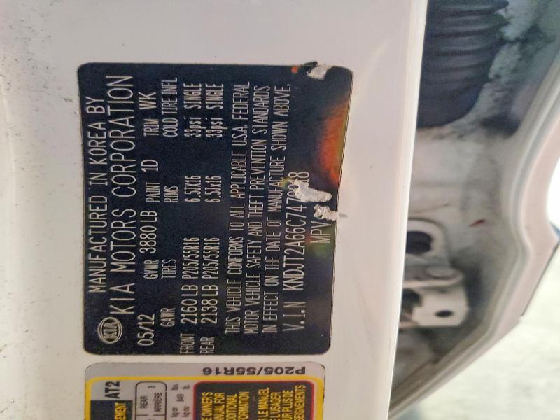 2012 Kia Soul მანქანა იყიდება აუქციონზე, vin: KNDJT2A66C7479918, აუქციონის ნომერი: 52194266