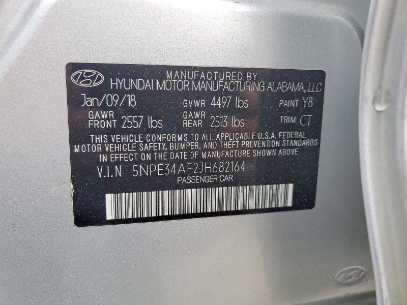 2018 Hyundai Sonata მანქანა იყიდება აუქციონზე, vin: 5NPE34AF2JH682164, აუქციონის ნომერი: 52443796