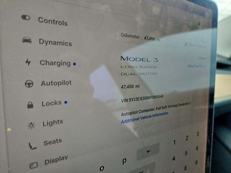 Aukcja sprzedaży 2021 Tesla Model 3, vin: 5YJ3E1EB8MF085546, numer aukcji: 51848946