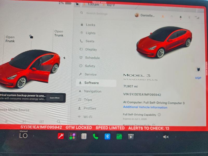 2021 Tesla Model 3 მანქანა იყიდება აუქციონზე, vin: 5YJ3E1EA1MF095942, აუქციონის ნომერი: 53611716