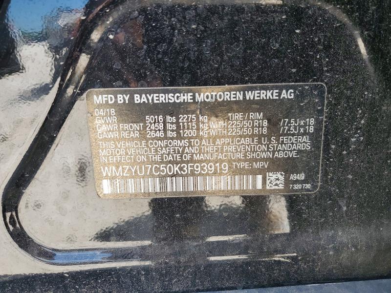 53173546 :رقم المزاد ، WMZYU7C50K3F93919 vin ، 2019 Mini Cooper مزاد بيع