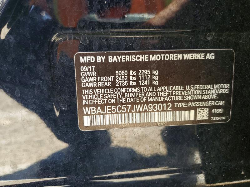 Aukcja sprzedaży 2018 Bmw 540, vin: WBAJE5C57JWA93012, numer aukcji: 52968576