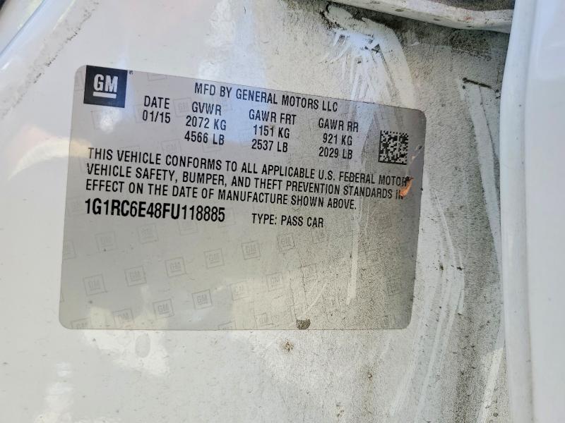 2015 Chevrolet Volt მანქანა იყიდება აუქციონზე, vin: 1G1RC6E48FU118885, აუქციონის ნომერი: 53492446