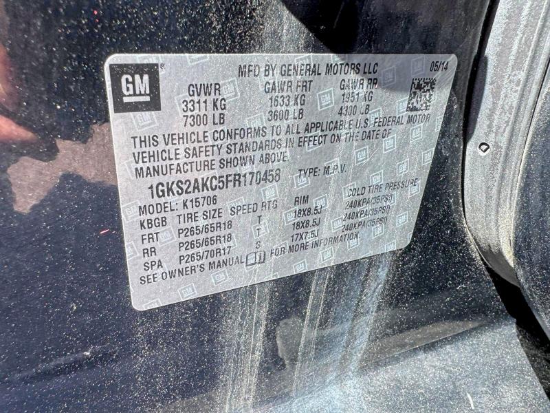 Продаж на аукціоні авто 2015 Gmc Yukon, vin: 1GKS2AKC5FR170458, номер лоту: 52447296
