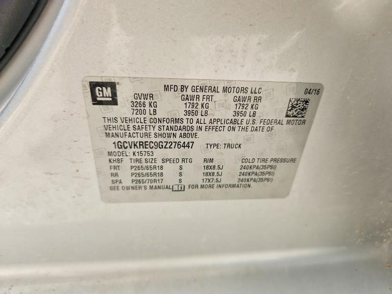 Aukcja sprzedaży 2016 Chevrolet Silverado, vin: 1GCVKREC9GZ276447, numer aukcji: 52600666