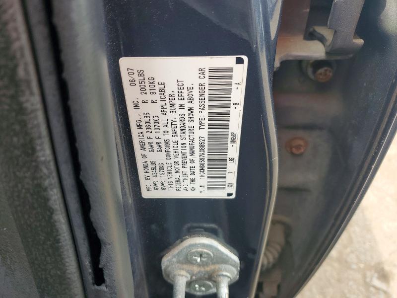 Продажа на аукционе авто 2007 Honda Accord, vin: 1HGCM66597A088527, номер лота: 55195326