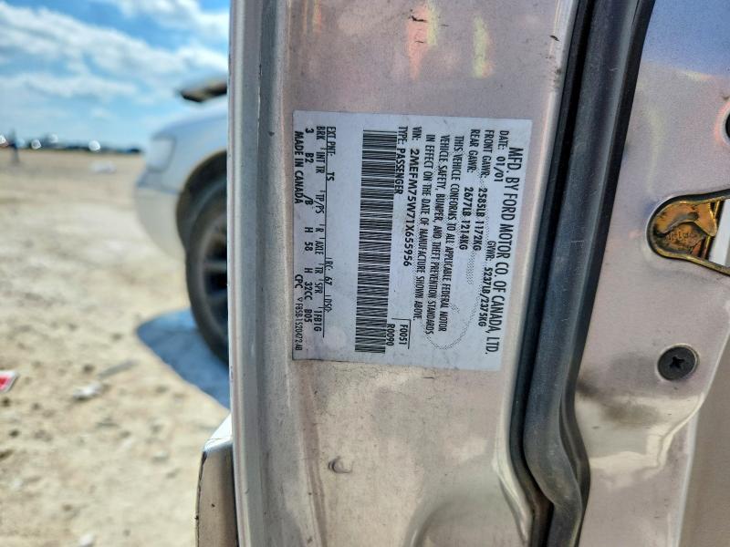 Aukcja sprzedaży 2001 Mercury Grand Marquis, vin: 2MEFM75W71X655956, numer aukcji: 53553536
