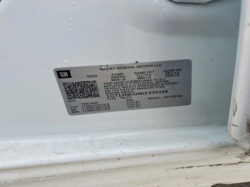 Продаж на аукціоні авто 2019 Gmc Sierra, vin: 1GT12NEG0KF233328, номер лоту: 52831426